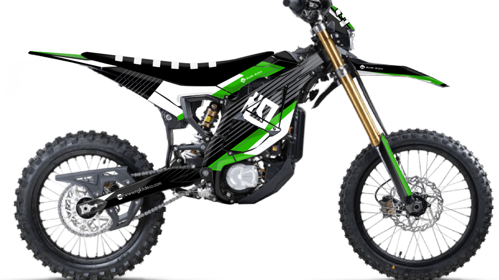 kit déco moto électrique sur ron suron ultra bee ted series vert ng decals stickers graphics autocollant adhésifs visuel-01