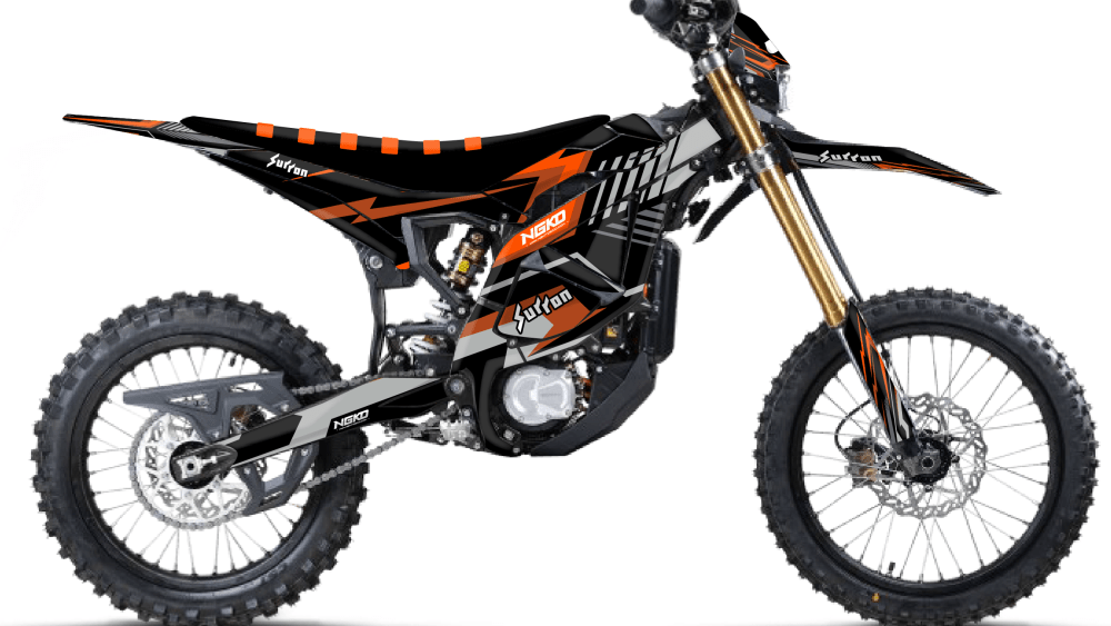 kit déco moto électrique sur ron suron ultra bee thunder series orange 2026 ng decals stickers graphics autocollant adhésifs visuel-01