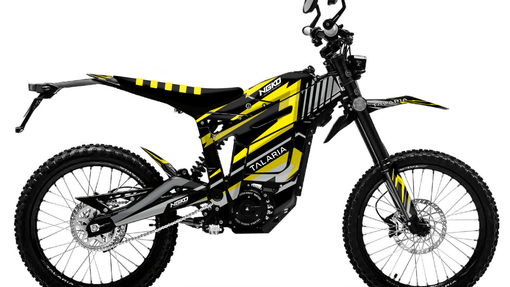 kit déco moto électrique talaria sting thunder series jaune ng decals stickers graphics autocollant adhésifs visuel-01