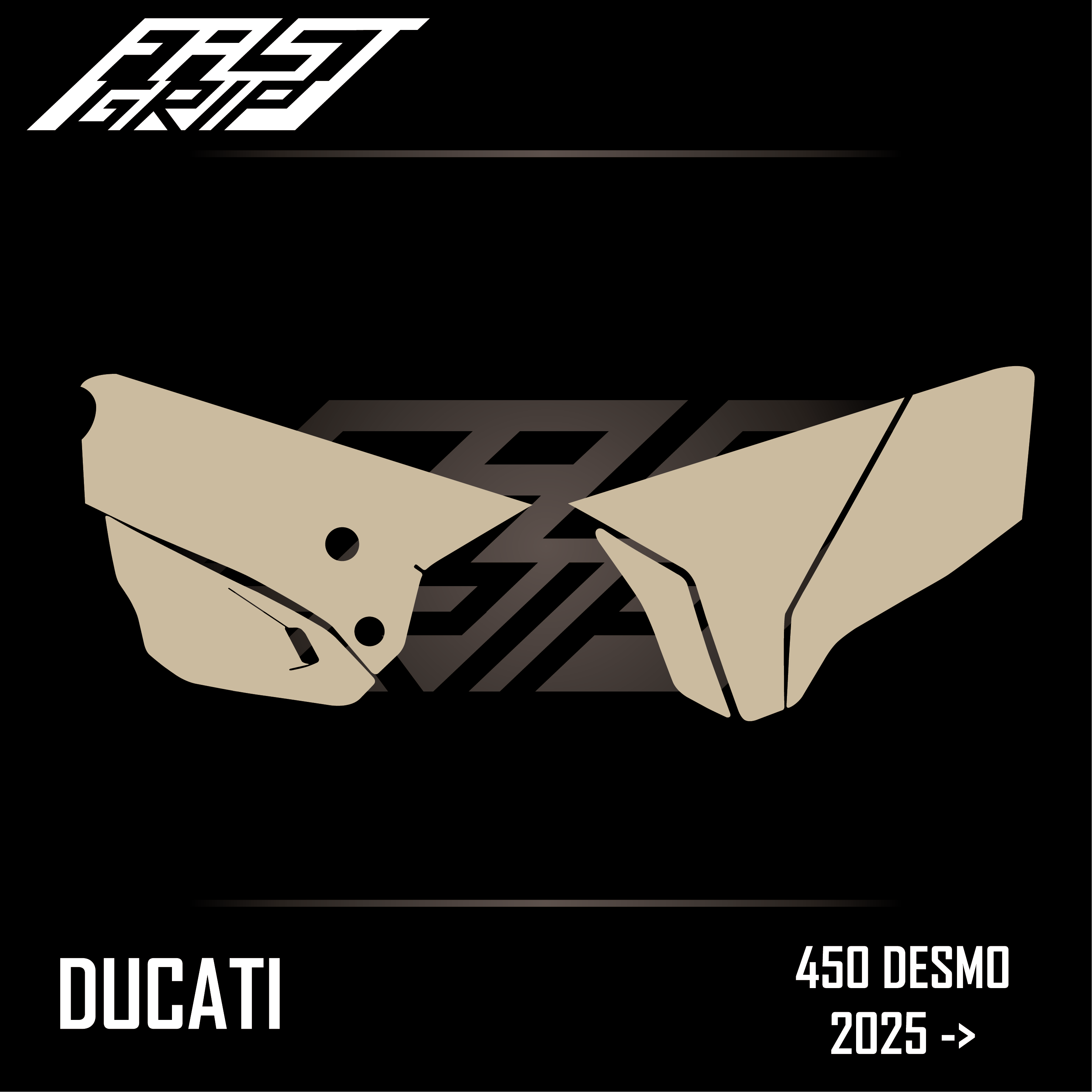 grip protections plaque latérale ducati desmo 450 2025 2025 fast grip motocross full
