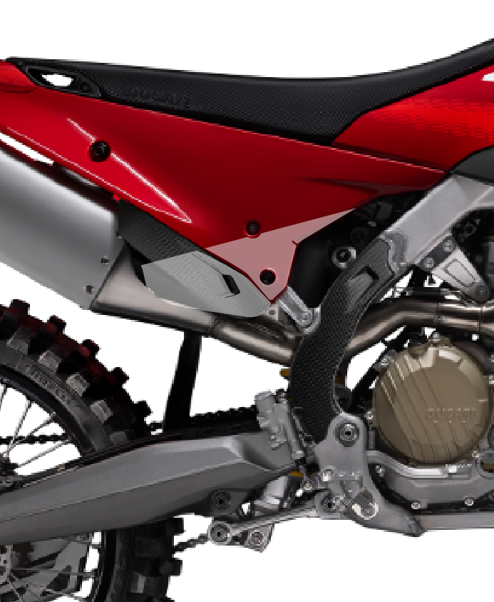 grip protections plaque latérale ducati desmo 450 2025 2025 fast grip motocross soft visuel