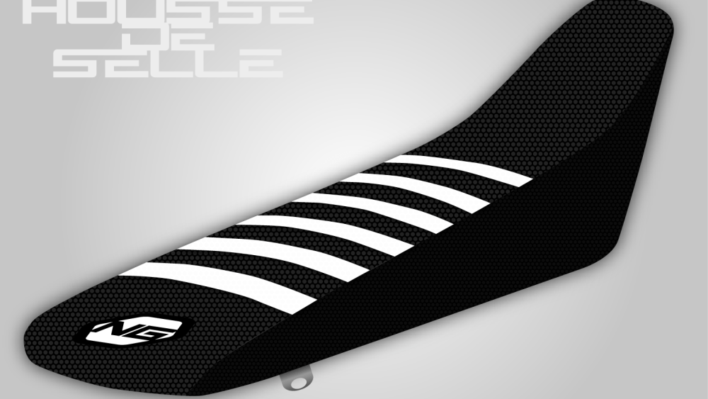 housse de selle ducati 250 450 desmo noir blanc motocross ng seat cover