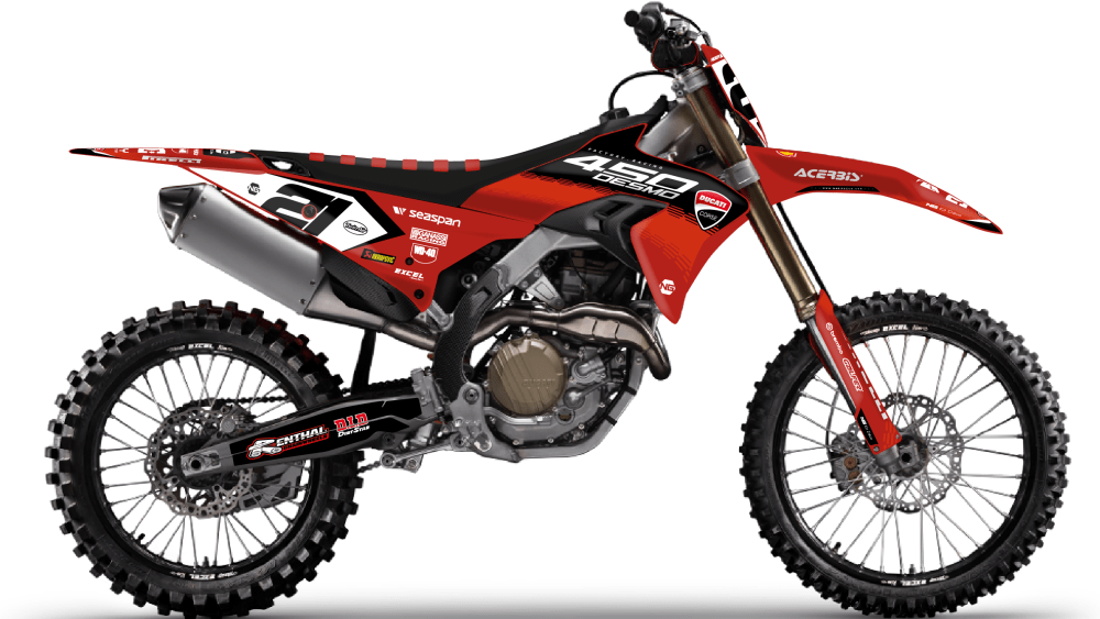 kit déco ducati 450 desmo 2025 2026 ng origine originality séries motocross graphics autocollant decals stickers visuel