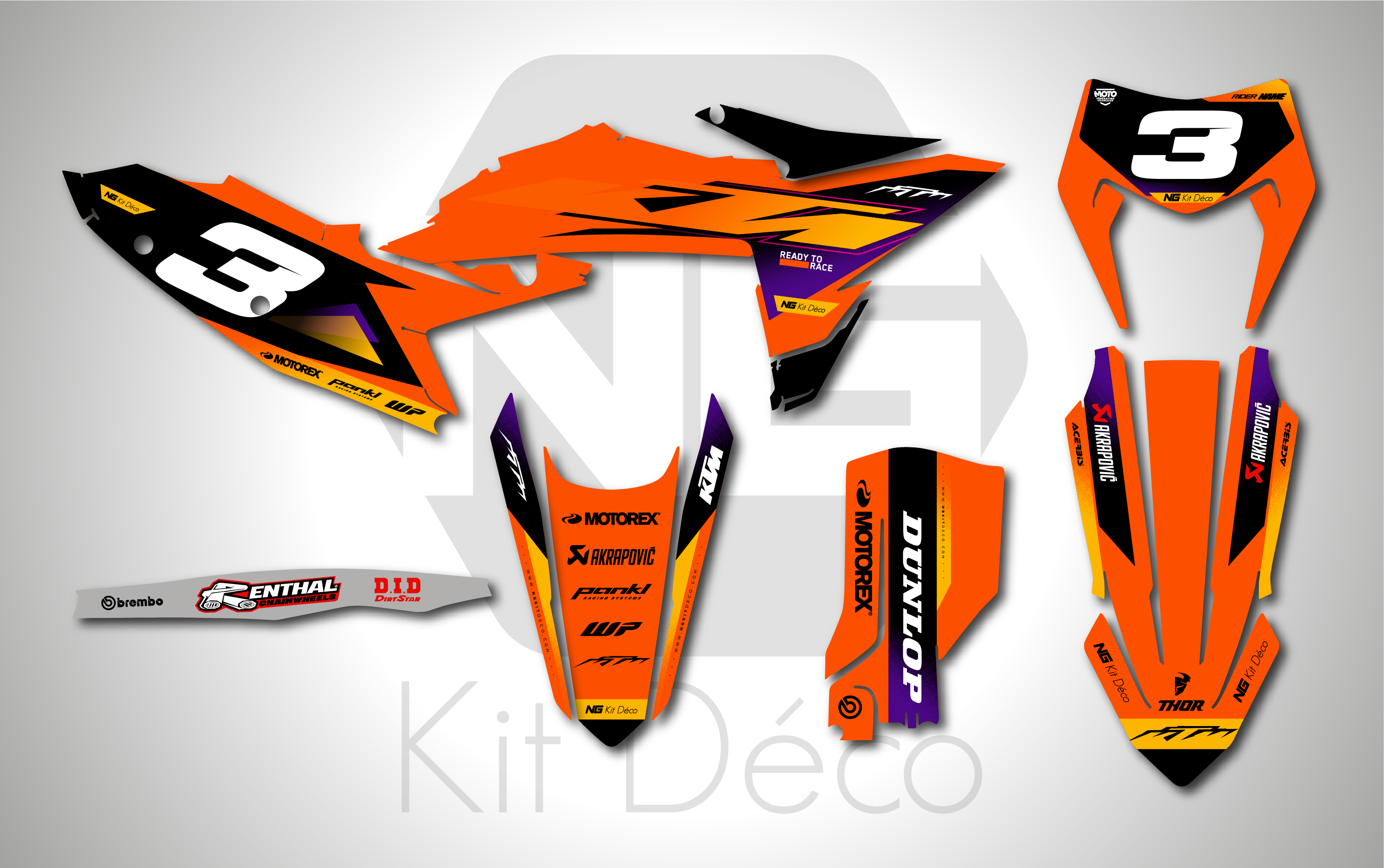 kit déco ktm 125 250 300 350 450 500 exc excf tpi xcw 2026 2027 enduro ng origine orinality 2026 decals stickers graphics autocollant adhesifs