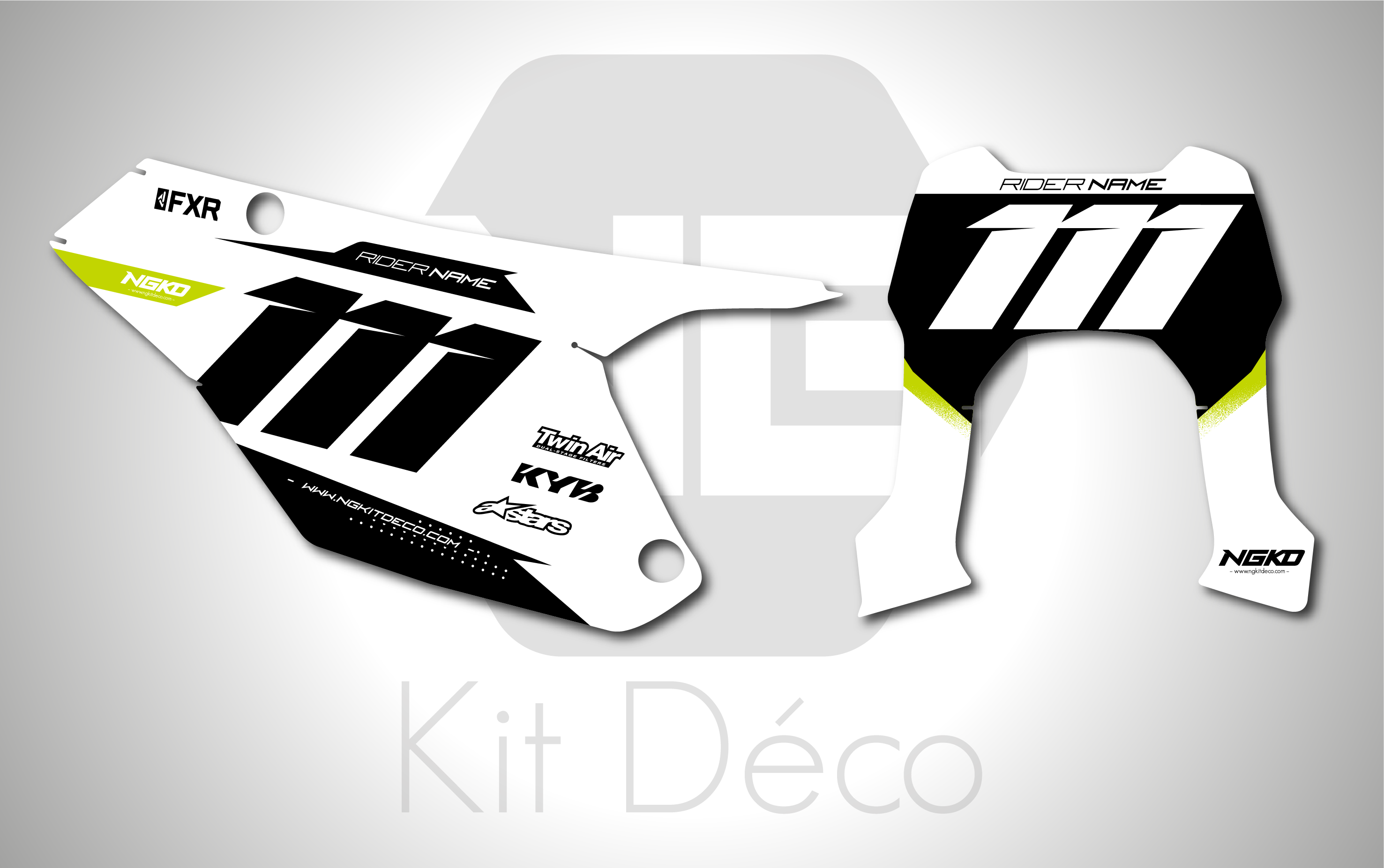 kit déco fond de plaques numéros triumph tfe 250 450 e 2025 2026 2027 enduro ng mx col decals graphics stickers autocollant adhesifs