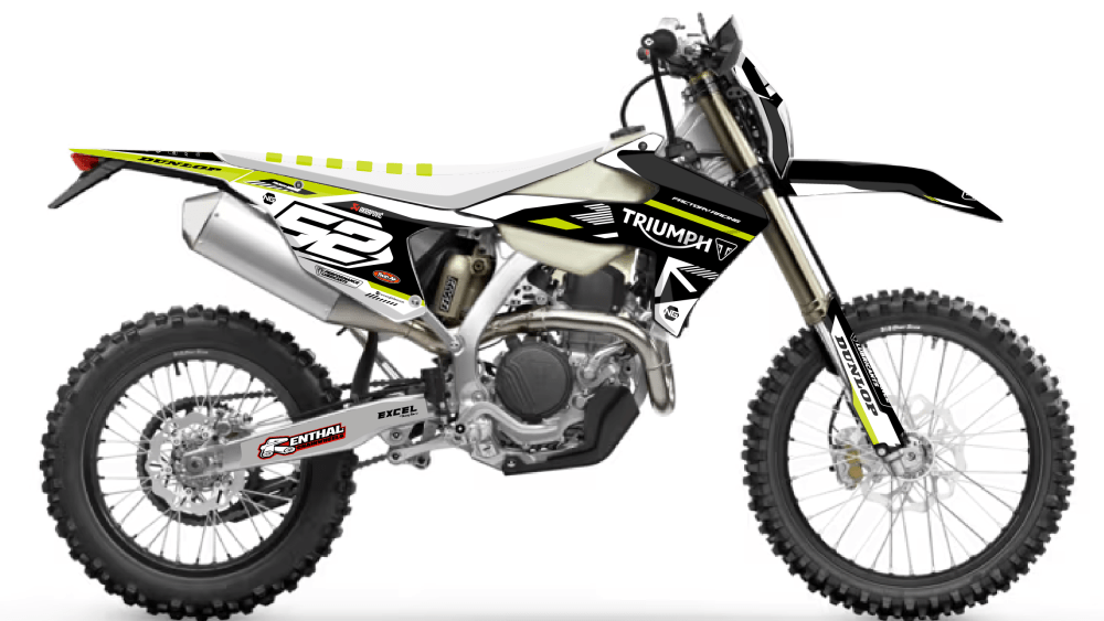 kit déco triumph tfe 250 450 e 2025 2026 2027 enduro ng mx race series decals graphics stickers autocollant adhesifs visuel 2