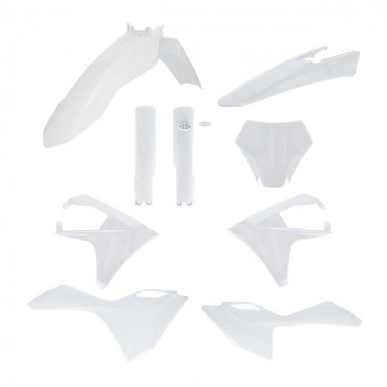 kit plastique gasgas 125 250 350 450 mc mcf 2024 2025 2026 2027 kit complet acerbis blanc