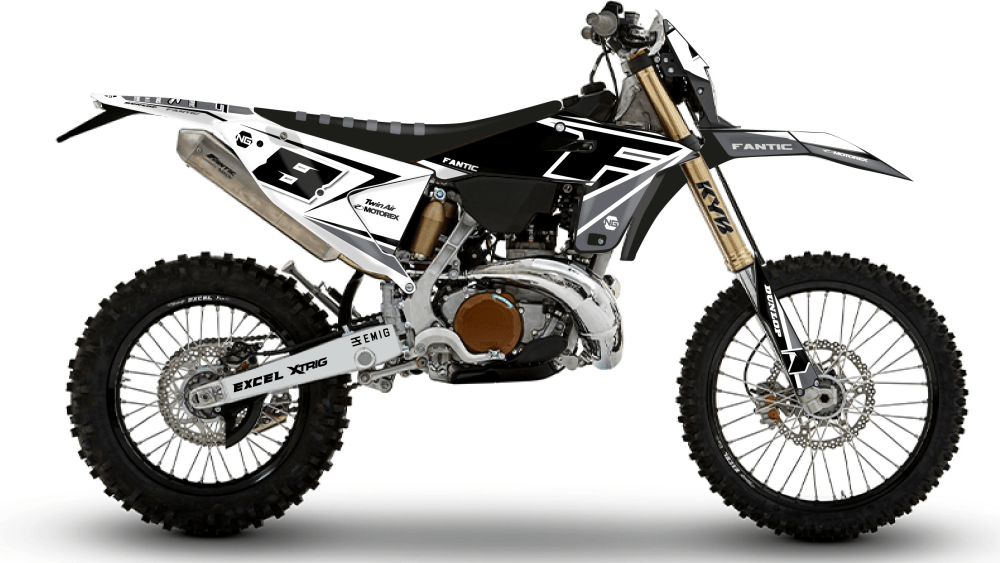 kit déco 125 250 300 xe 2024 2025 2026 2027 fantic enduro ng side séries decals stickers graphics autocollant adhesifs visuel