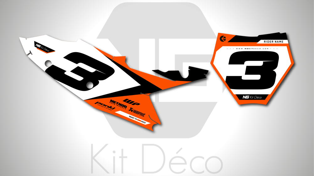 kit déco fond de plaques numéros 125 150 250 300 350 450 sx sxf ktm 2025 2026 2027 motocross ng ride séries mx decals graphics stickers autocollant adhesifs