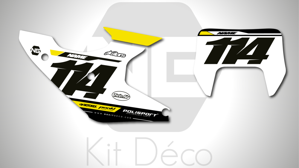 kit déco fond de plaques numéros 125 250 300 350 450 501 te fe husqvarna 2026 2027 enduro ng artica series decals stickers graphics autocollant adhesifs