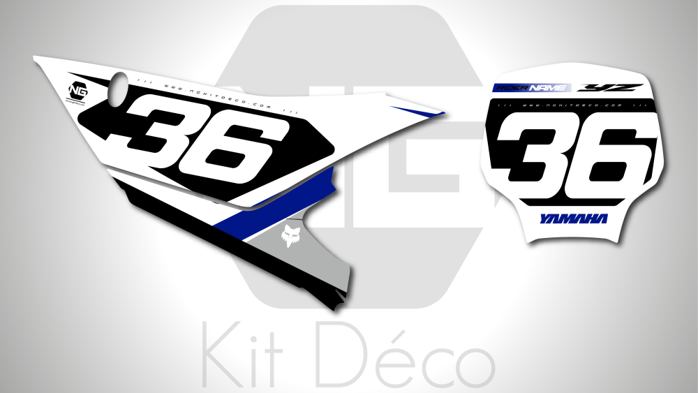 kit déco fond de plaques numéros 250 450 yzf 2026 2027 yamaha motocross ng origine daytona series mx decals stickers graphics autocollant adhesifs