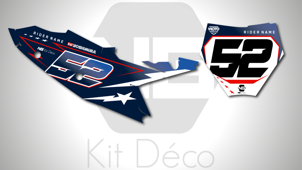 kit déco fond de plaques numéros 50 65 85 125 150 250 300 350 450 sx sxf ktm 2025 2026 2027 motocross ng america series mx decals graphics stickers autocollant adhesifs