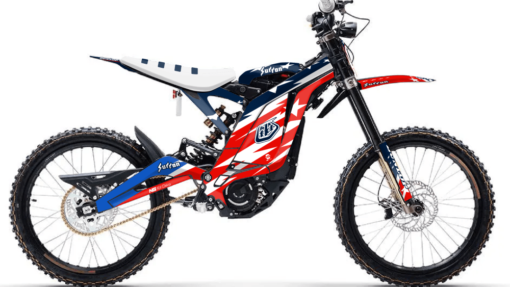 kit déco moto électrique sur ron suron ligt bee america usa séries ng decals stickers graphics autocollant adhésifs visuel