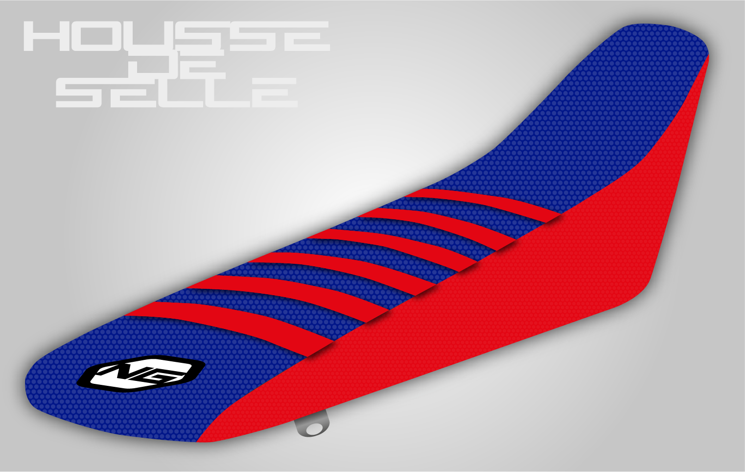 housse de selle fantic 125 250 450 xx xxf rouge bleu ng seat cover