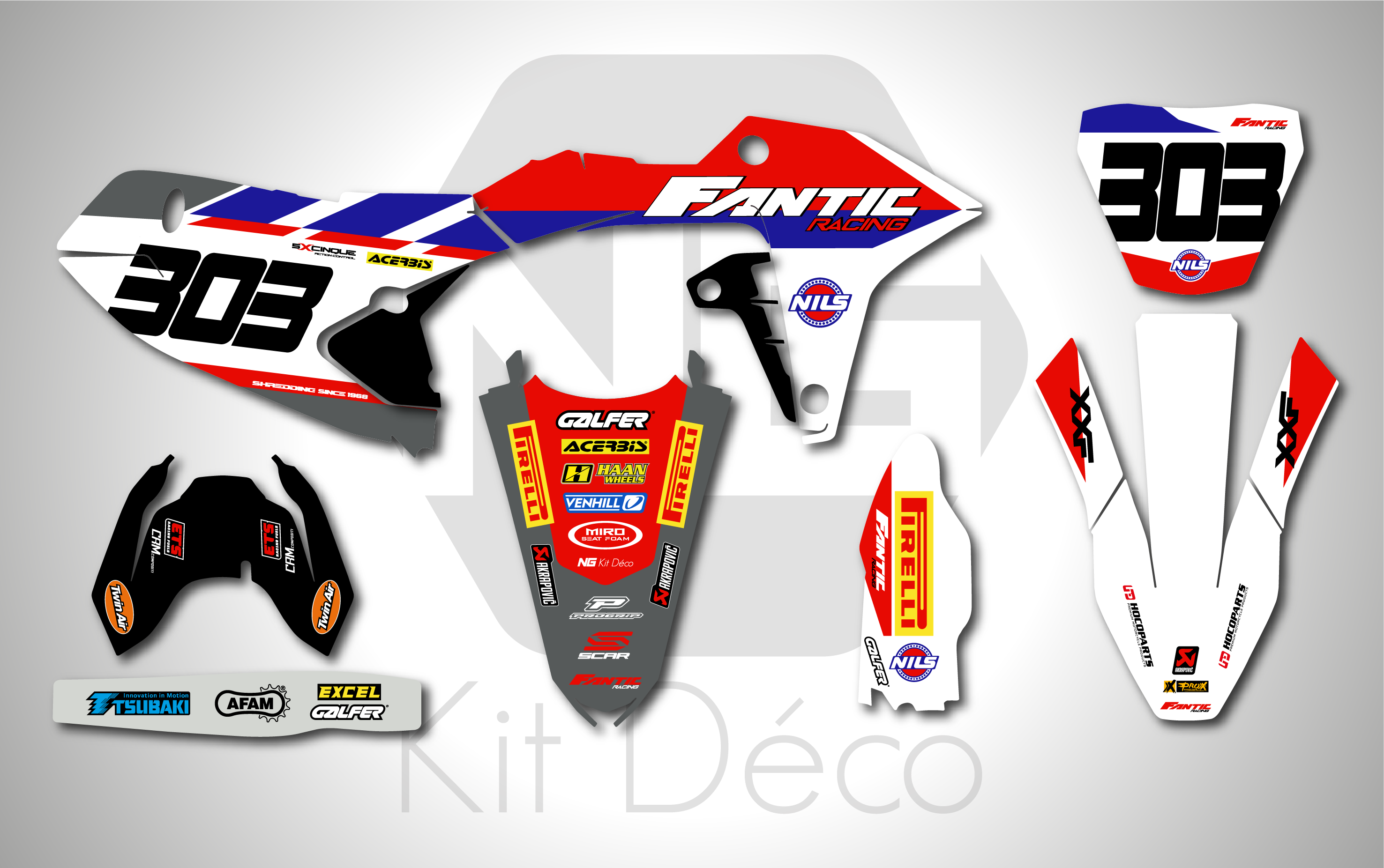 kit déco fantic 250 450 xxf 2025 2026 2027 motocross ng factory team réplica series mxgp motocross mx decals stickers graphics autocollant adhesifs