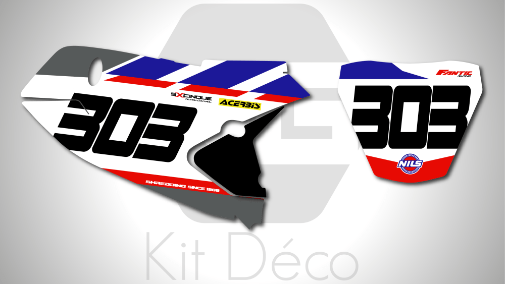 kit déco fond de plaques numéros fantic 250 450 xxf 2025 2026 2027 motocross ng factory team réplica series mxgp motocross mx decals stickers graphics autocollant adhesifs
