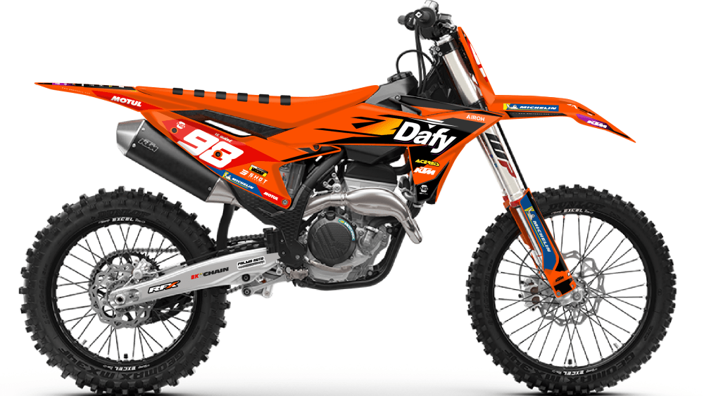 kit déco 125 150 250 300 350 450 sx sxf ktm 2025 2026 2027 motocross ng team dafy enduro team 2026 mx decals graphics stickers autocollant adhesifs visuel