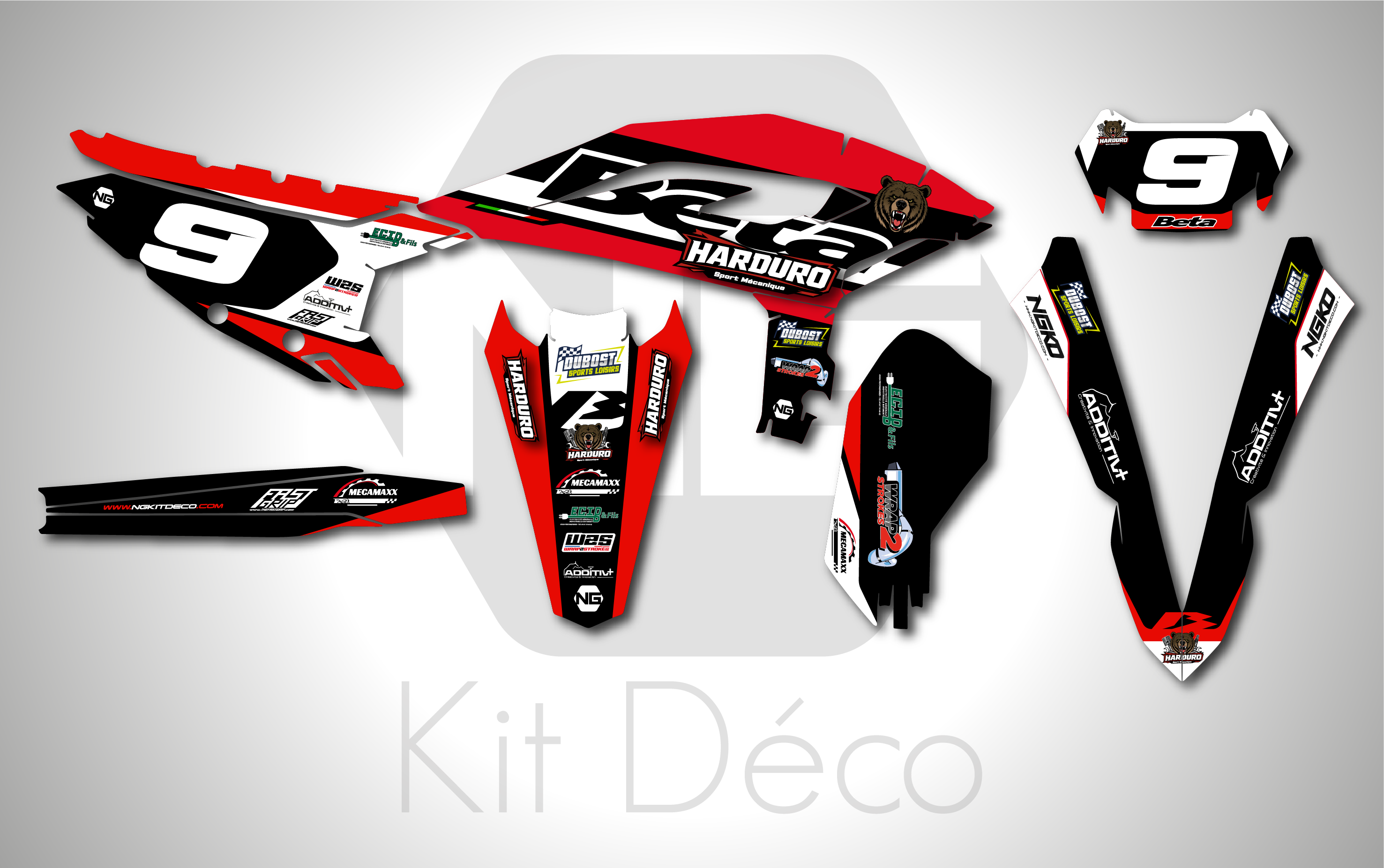 kit déco 125 200 250 300 350 390 430 480 beta rr x pro race 2025 2026 2027 ng harduro 2026 enduro decals stickers graphcis autocollant adhesifs