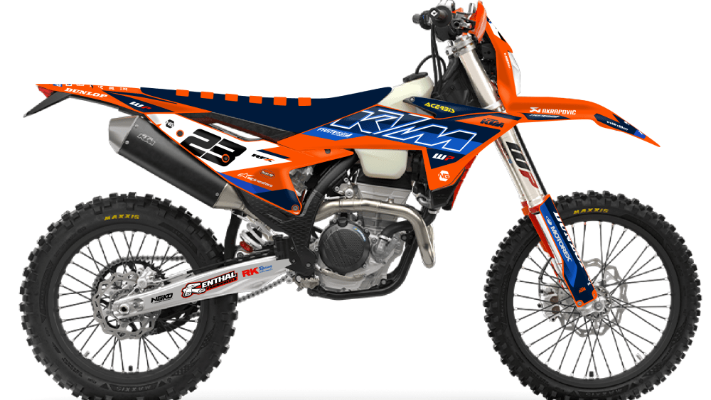 kit déco ktm 125 250 300 350 450 500 exc excf tpi xcw 2026 2027 enduro ng bax series decals stickers graphics autocollant adhesifs visuel