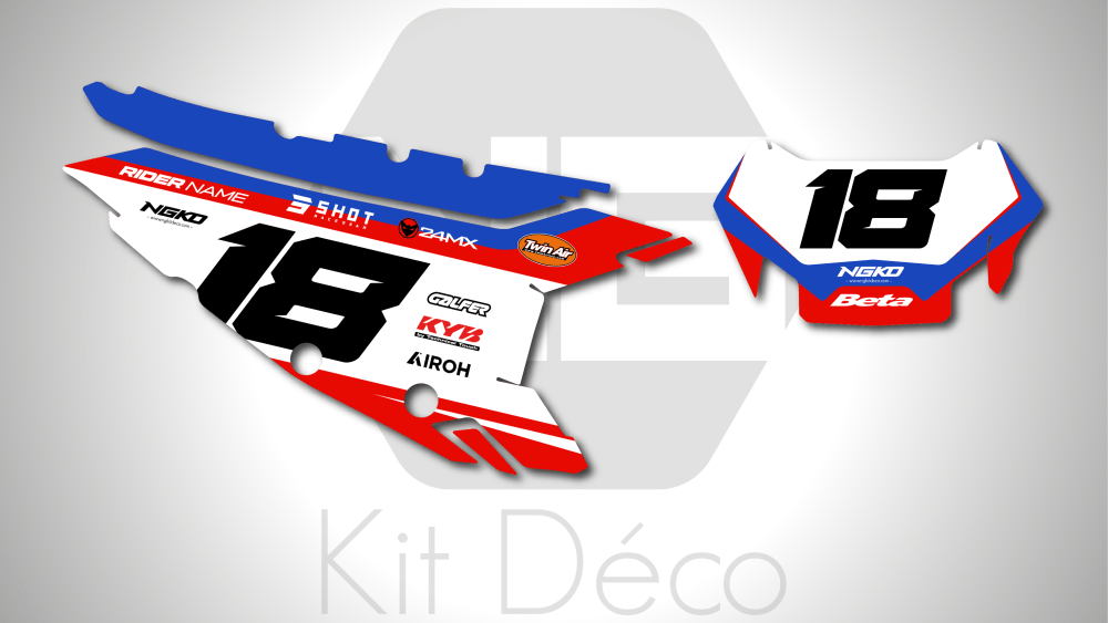 kit déco fond de plaques numéros 125 200 250 300 350 390 430 480 beta rr x pro 2025 2026 2027 ng race series enduro decals stickers graphcis autocollant adhesifs