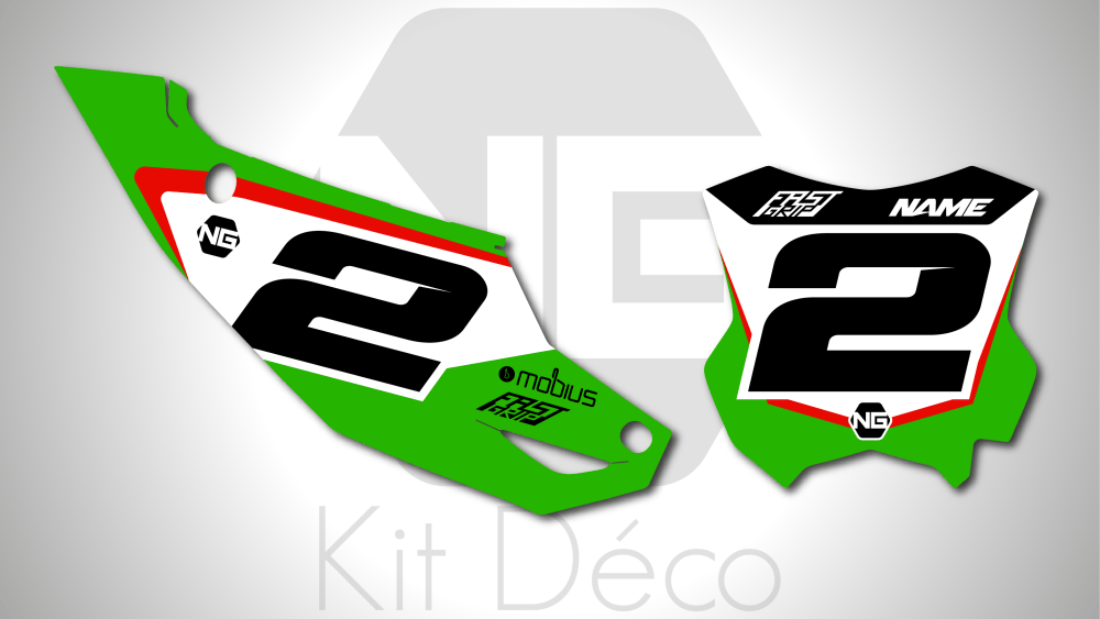kit déco fond de plaques numéros 450 250 kx kxf 2024 2025 2026 2027 kawasaki motocross ng rv2 ryan villopoto usa 2026 mx decals stickers graphics autocollant adhesifs