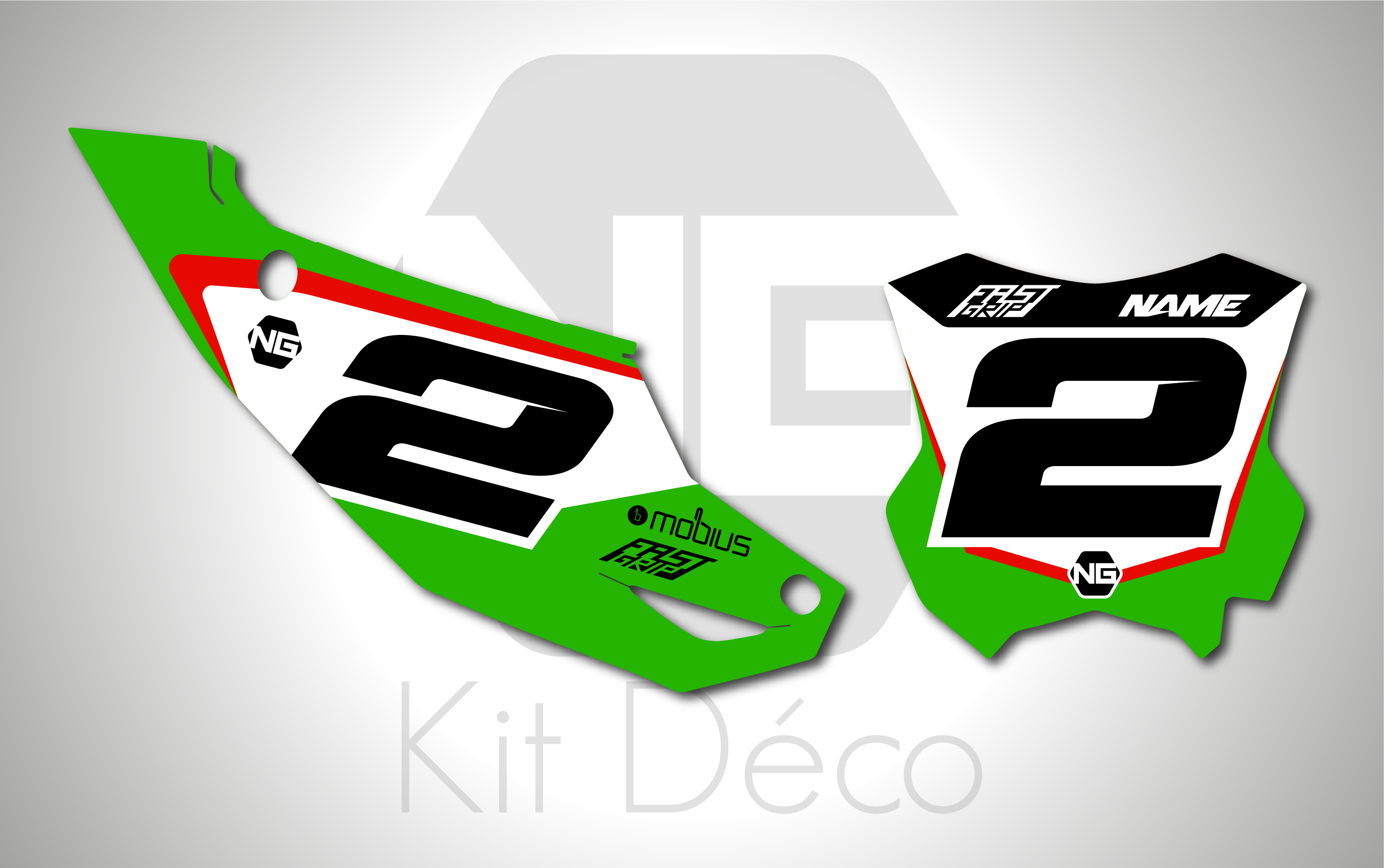 kit déco fond de plaques numéros 450 250 kx kxf 2024 2025 2026 2027 kawasaki motocross ng rv2 ryan villopoto usa 2026 mx decals stickers graphics autocollant adhesifs