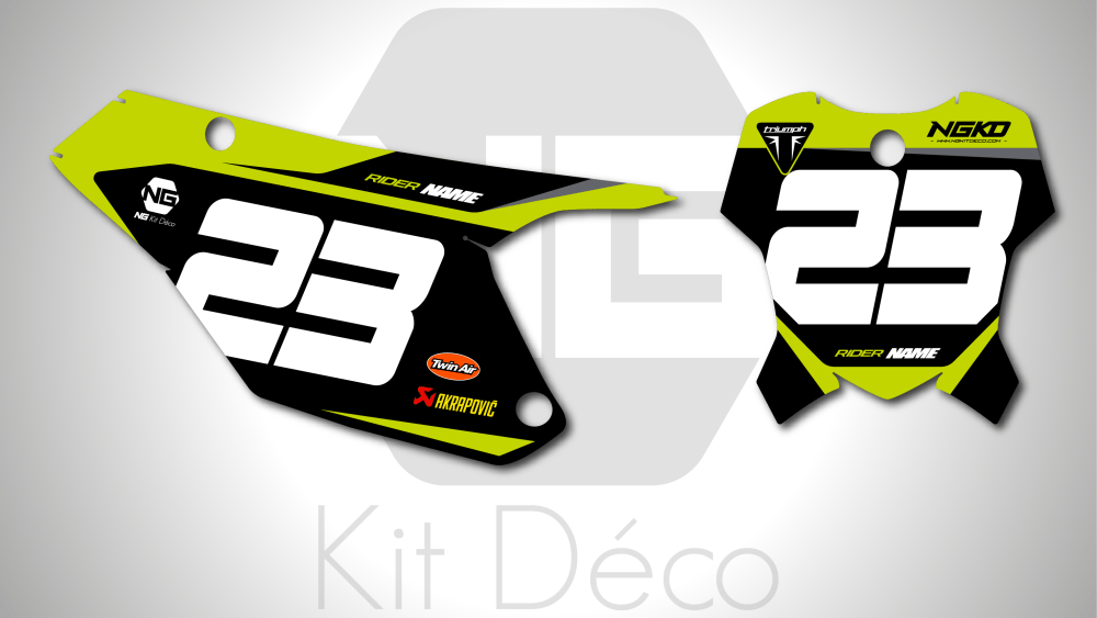 kit déco fond de plaques numéros triumph tf 250 450 x 2024 2025 2026 2027 motocross ng mx camden series 2 decals graphics stickers autocollant adhesifs