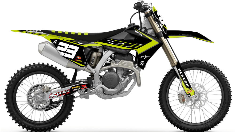 kit déco triumph tf 250 450 x 2024 2025 2026 2027 motocross ng mx camden series decals graphics stickers autocollant adhesifs visuel