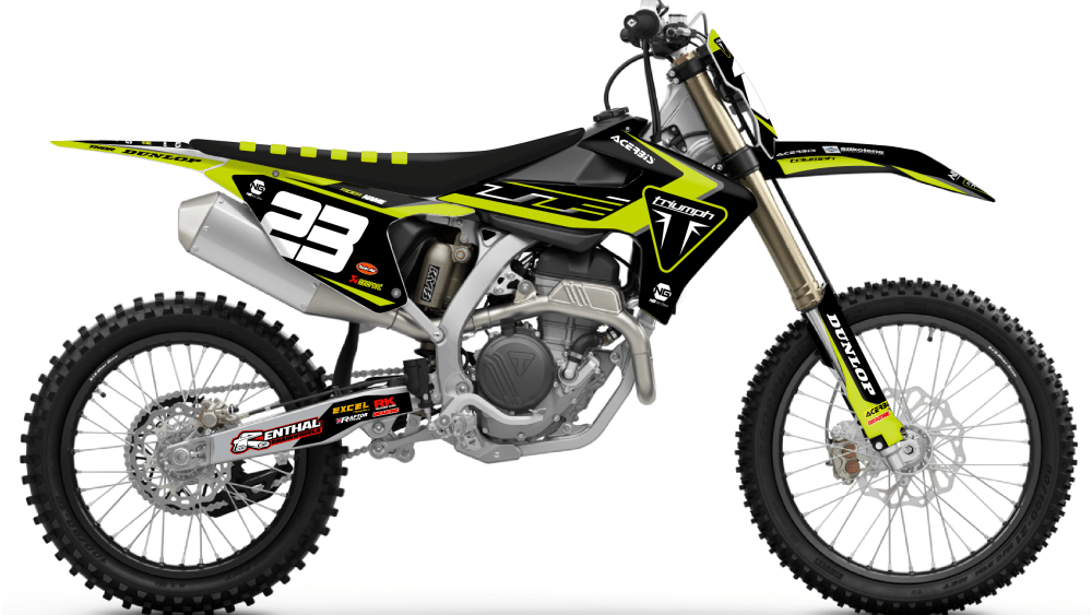 kit déco triumph tf 250 450 x 2024 2025 2026 2027 motocross ng mx camden series decals graphics stickers autocollant adhesifs visuel