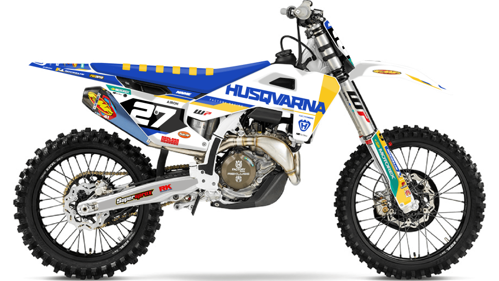 kit déco 125 150 250 300 350 450 TC fc 2025 2026 2027 husqvarna ng oem origine originality 2027 motocross graphics mx decals autocollant adhesifs visuel