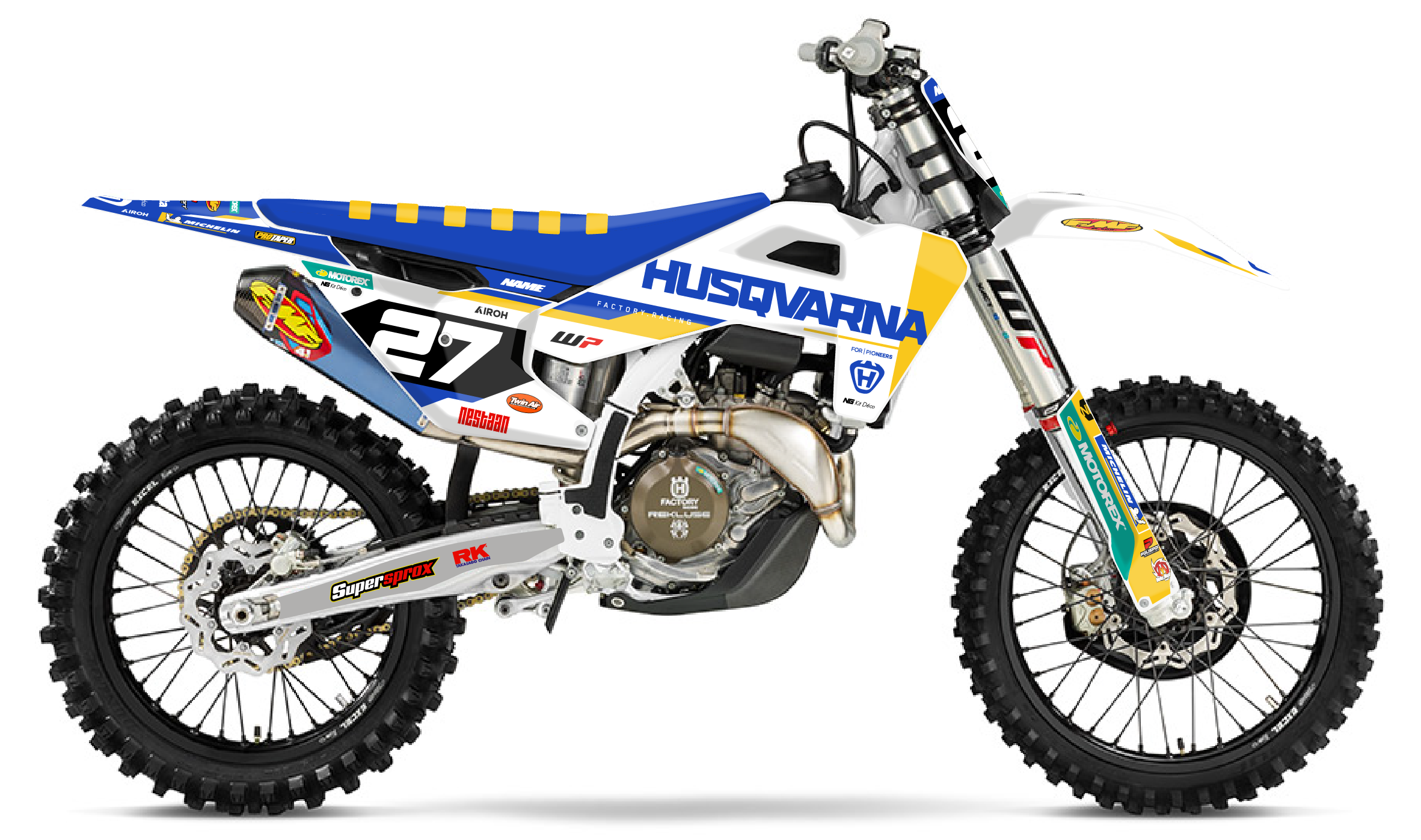 kit déco 125 150 250 300 350 450 TC fc 2025 2026 2027 husqvarna ng oem origine originality 2027 motocross graphics mx decals autocollant adhesifs visuel