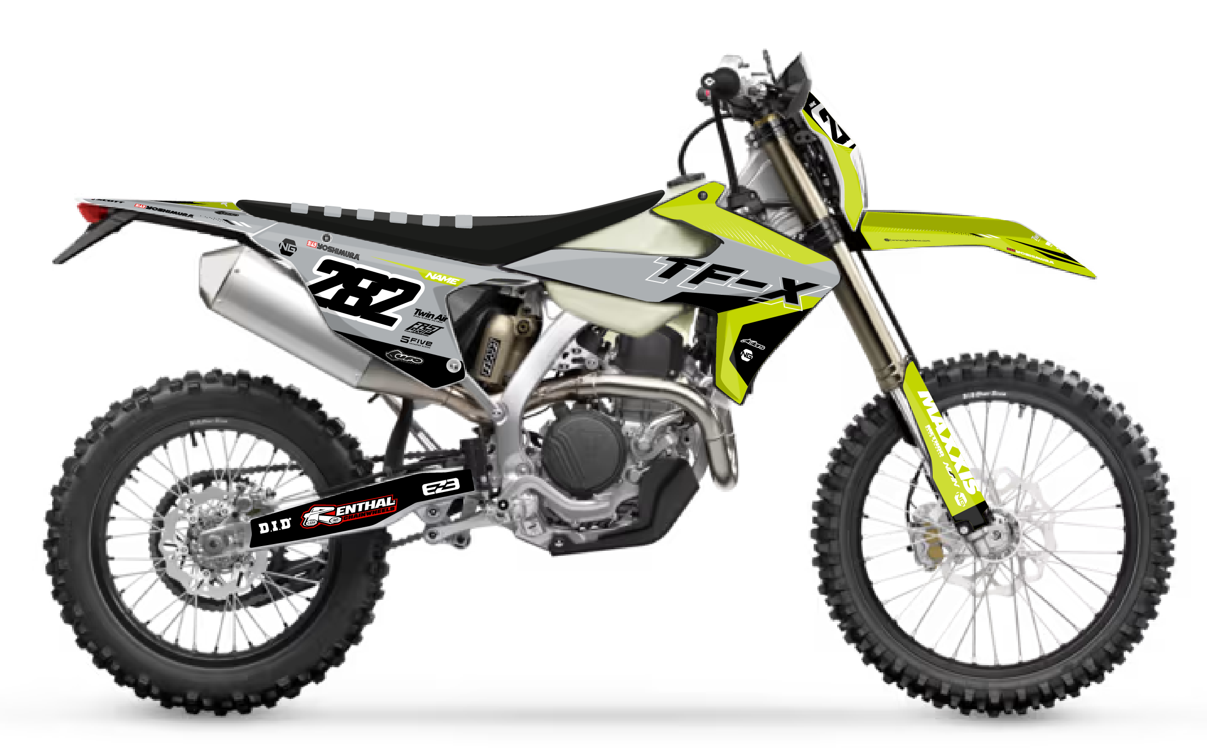 kit déco triumph tfe 250 450 e 2025 2026 2027 2028 enduro ng mx bionic séries decals graphics stickers autocollant adhesifs viusel