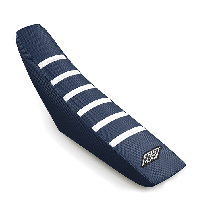 housse de selle talaria komodo off road fast grip antidérapante navy blanche