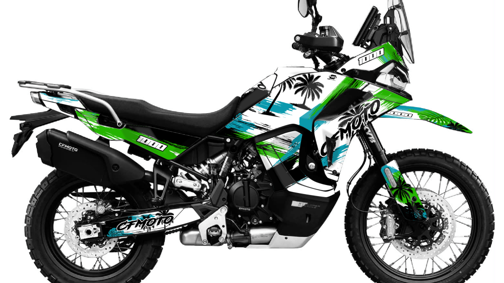 kit déco cf moto cfmoto 1000 mtx 1000mtx 2026 2027 trail ng palm séries decals stickers adventure graphics autocollant adhesifs visuel vert