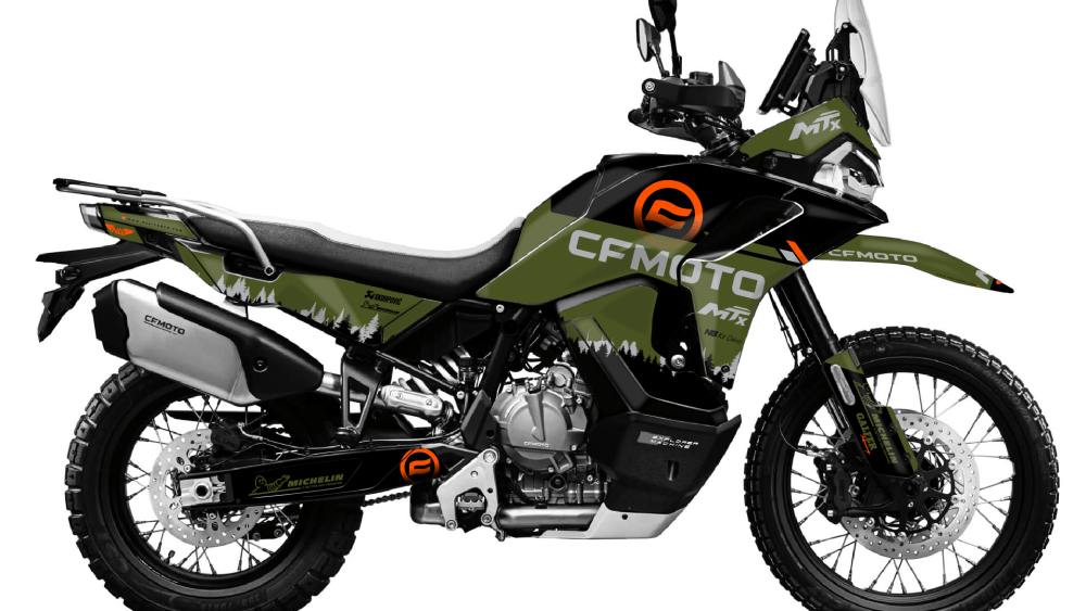 kit déco cf moto cfmoto 800 mtx 800mtx 2025 2026 2027 trail ng fir séries decals stickers adventure graphics autocollant adhesifs kaki visuel