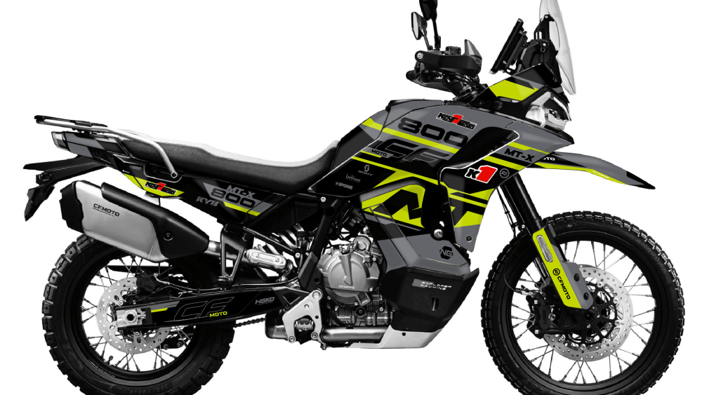 kit déco cf moto cfmoto 800 mtx 800mtx 2025 2026 2027 trail ng k1 2026 séries decals stickers adventure graphics autocollant adhesifs jaune