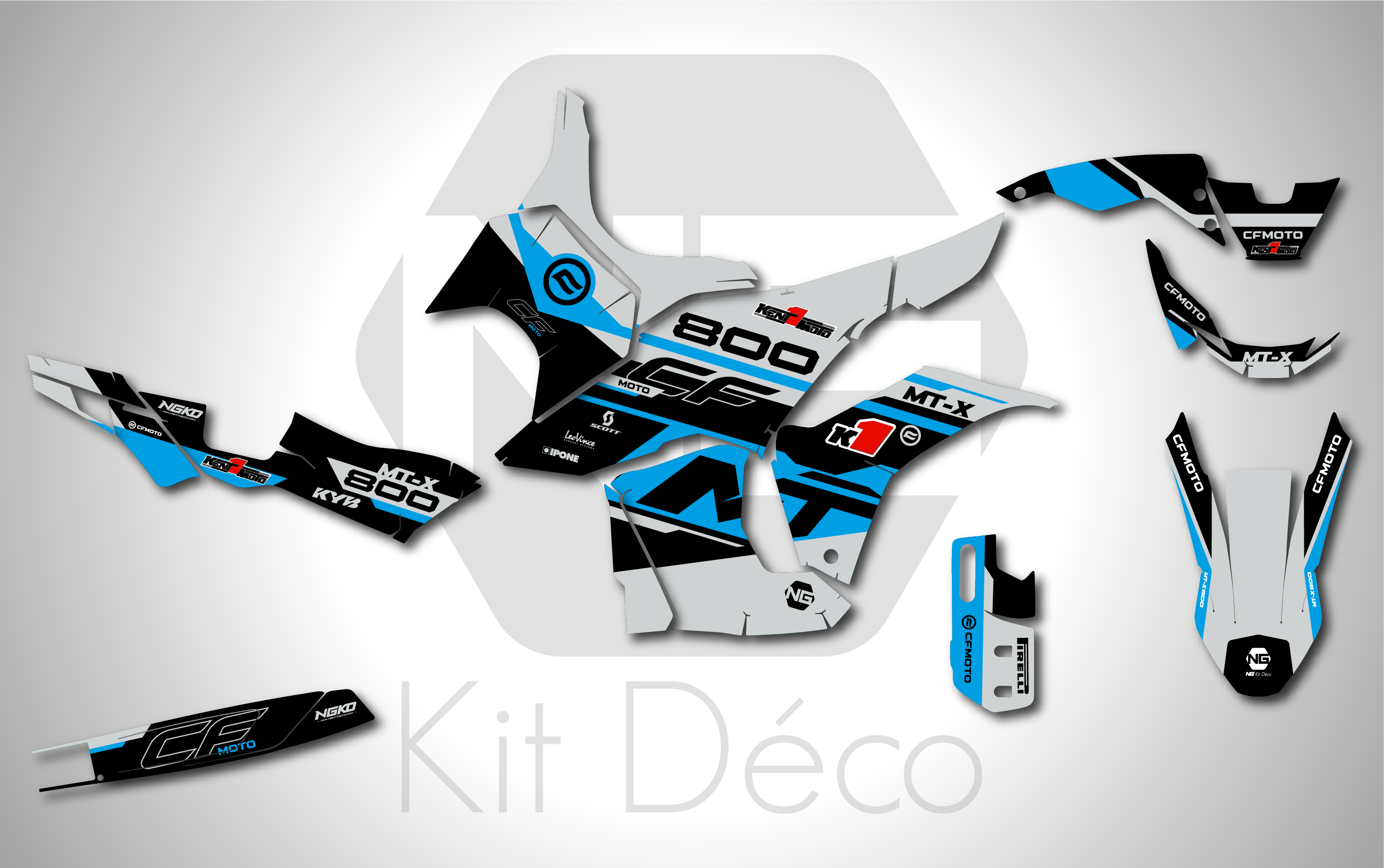 kit déco cf moto cfmoto 800 mtx 800mtx 2025 2026 2027 trail ng k1 2026 séries decals stickers adventure graphics autocollant adhesifs