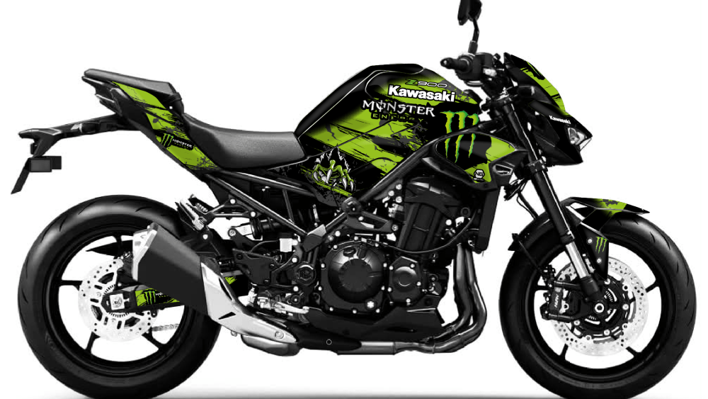 kit déco kawasaki z 900 z900 2025 2026 2027 2028 moto ng monster energy series decals stickers graphics autocollant adhesifs visuel