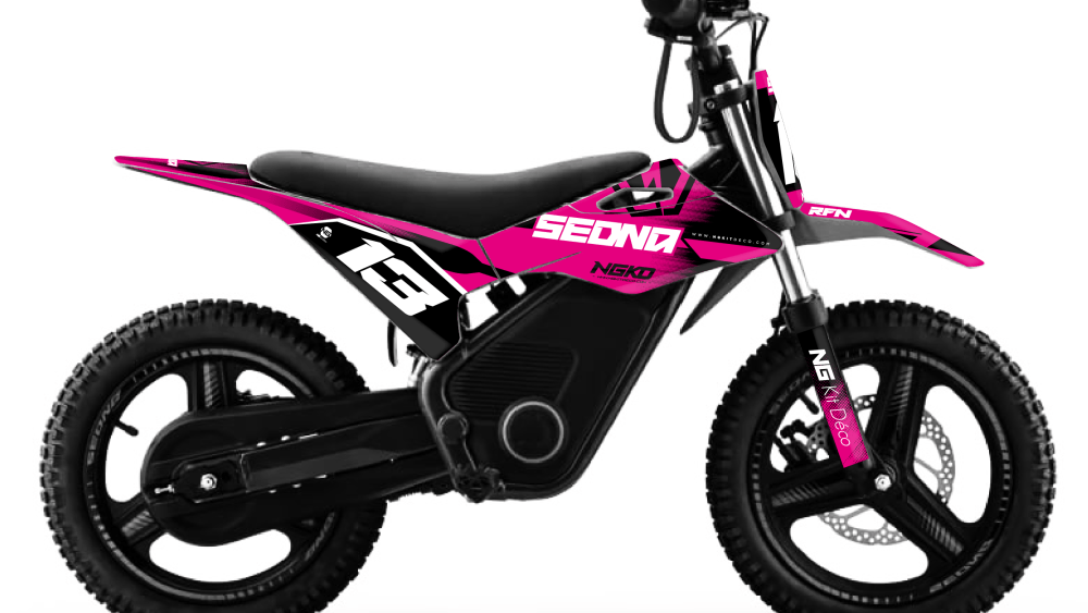 kit déco sedna txr 250 500 ng pink séries rose motocross graphics mx decals autocollant adhesifs visuel