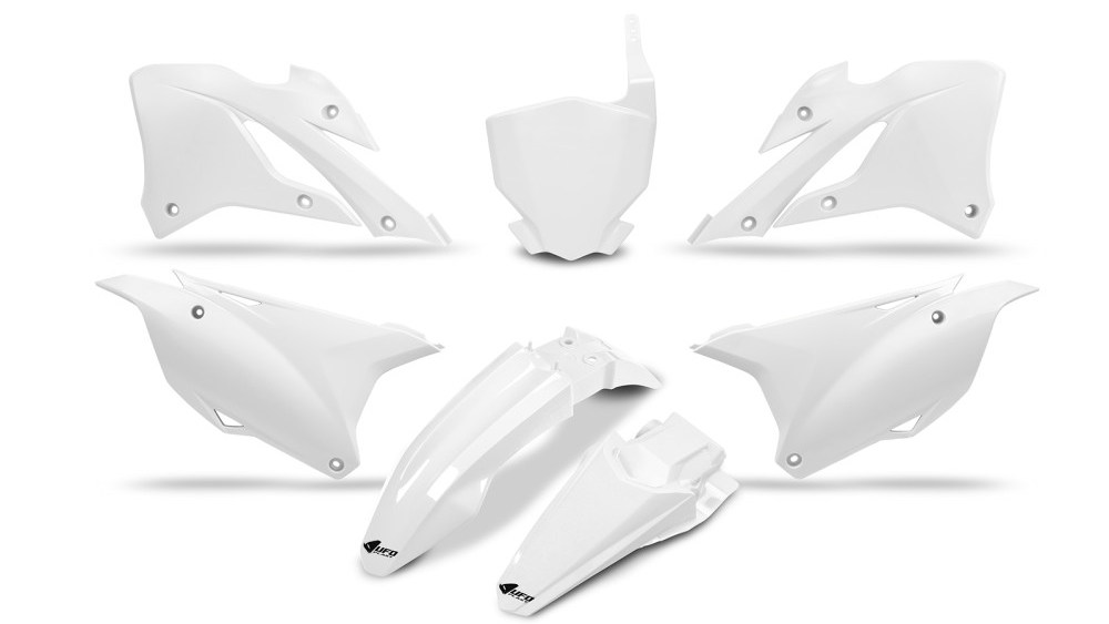 kit plastique kawasaki 85 112 kx 2026 2027 2028 ufo complet blanc