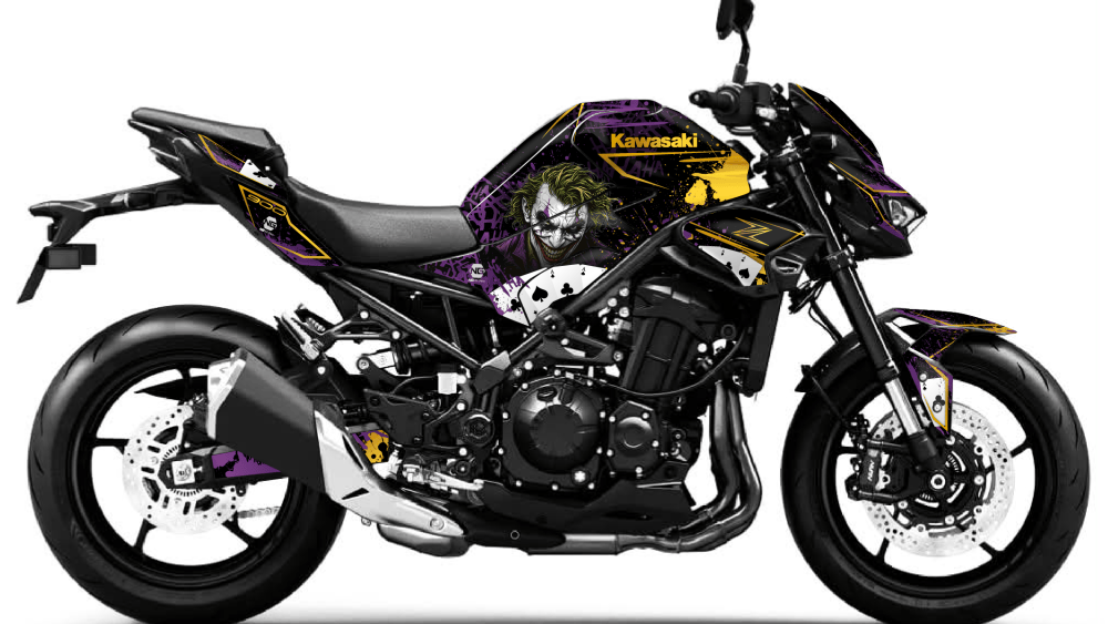 kit déco kawasaki z 900 z900 2025 2026 2027 2028 moto ng joker séries decals stickers graphics autocollant adhesifs visuel