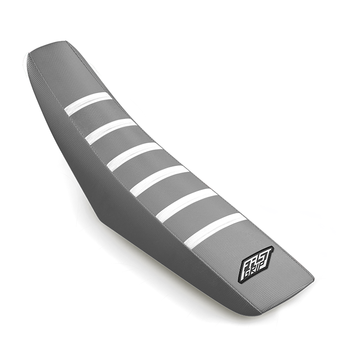 housse de selle fantic 125 250 300 350 450 xx xxf xe xef fast grip anti dérapante grise blanche