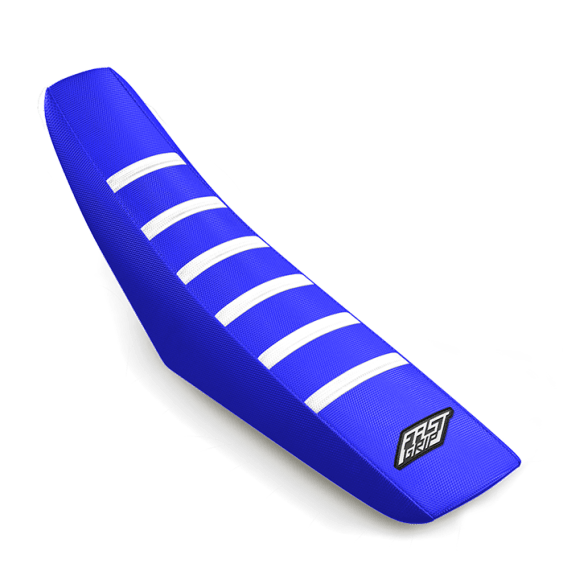 housse de selle honda cr crf rx 85 110 150 125 250 300 400 450 fast grip anti dérapante bleue blanche