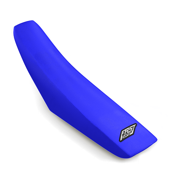 housse de selle honda cr crf rx 85 110 150 125 250 300 400 450 fast grip anti dérapante monobloc bleue