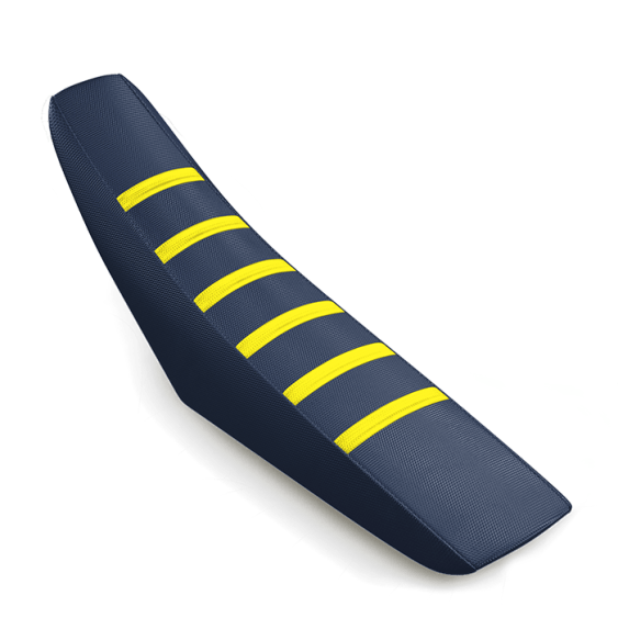 housse de selle husqvarna 125 250 300 450 500 te fe 2024 2025 2026 2027 2028 fast grip anti dérapant seat cover bleue jaune