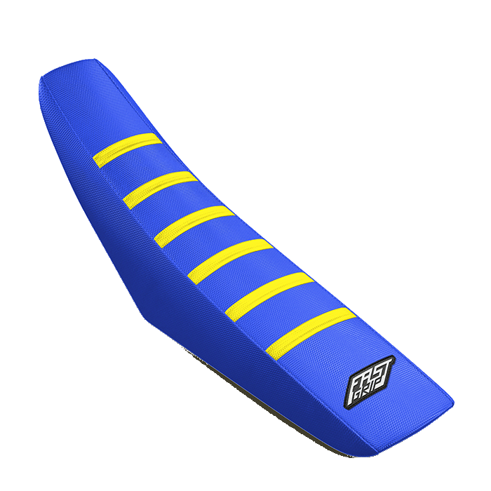 housse de selle husqvarna 50 65 85 125 250 300 350 450 501 tc fc te fe fast grip anti dérapante bleue jaune