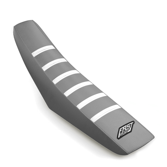 housse de selle husqvarna 50 65 85 125 250 300 350 450 501 tc fc te fe fast grip anti dérapante grise blanche