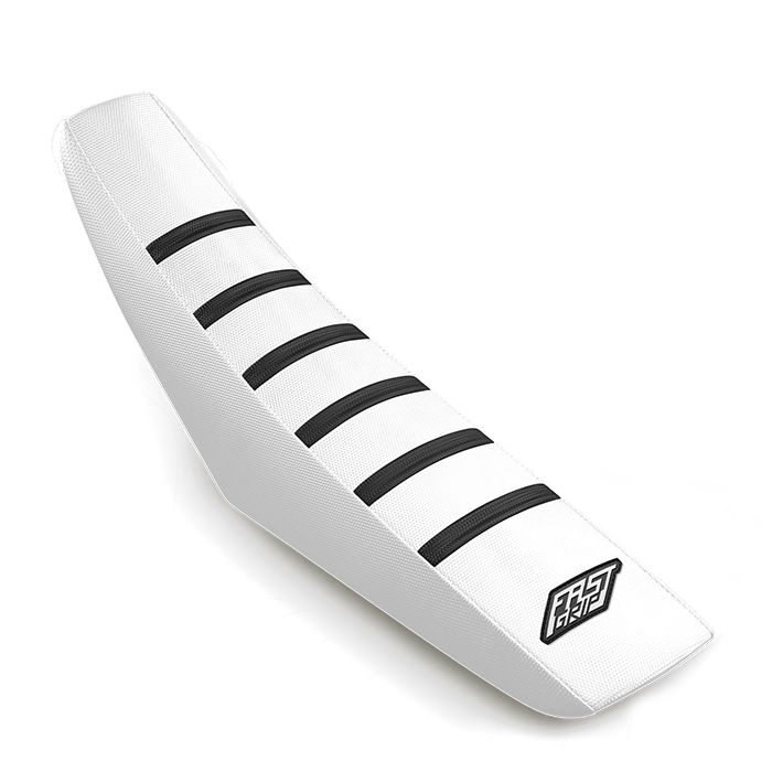 housse de selle kawasaki 65 85 110 125 250 327 450 kx kxf klx fast grip anti déranpante blanche noire 2
