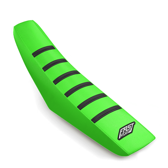 housse de selle kawasaki 65 85 110 125 250 327 450 kx kxf klx fast grip anti déranpante verte noire 2