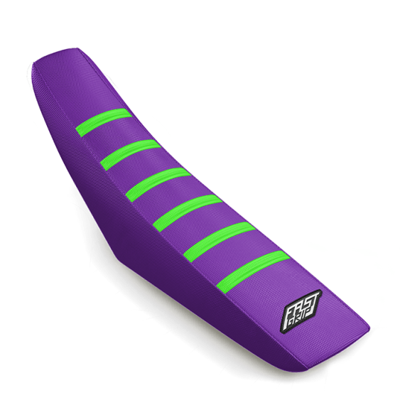 housse de selle kawasaki 65 85 110 125 250 327 450 kx kxf klx fast grip anti dérapante violette verte